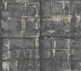 Patina Jet Black Luxury Textured Wallpaper