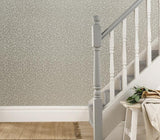 Pebble Mist Silver Luxury Patterned Wallpaper