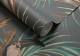 Le Toucan Charcoal Black Luxury Bird Wallpaper