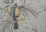 Le Toucan Soft Grey Luxury Bird Wallpaper