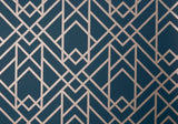 Metro Midnight Blue Luxury Geometric Wallpaper