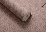Elodie Coral Pink Luxury Art Deco Wallpaper