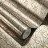 Elodie Burnished Gold Luxury Foil Wallpaper