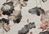 Water Lilies Bracken Luxury Floral Grasscloth Wallpaper