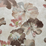 Water Lilies Caramel Cream Luxury Floral Wallpaper