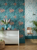 Hedgerow Mineral Green Luxury Feature Wallpaper