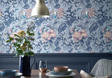 Hedgerow Blue Dusk Luxury Feature Wallpaper