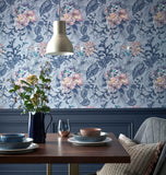 Hedgerow Blue Dusk Luxury Feature Wallpaper