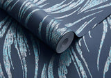 Ripple Blue Dusk Luxury Feature Wallpaper