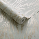 Ripple Shimmer Gold and Cream Luxury Feature Wallpaper