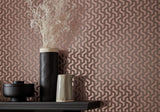 Rattan Rose Gold Luxury Foil Wallpaper