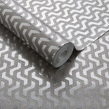 Rattan Chamomile Silver Luxury Foil Wallpaper