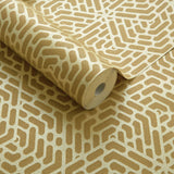 Willow Honey Yellow Luxury Geometric Wallpaper