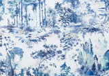 Pavilion Lupin Blue Luxury Toile Wallpaper