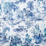 Pavilion Lupin Blue Luxury Toile Wallpaper