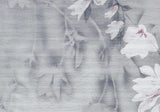 Trailing Magnolia Mist Grey Luxury Floral Paperweave Mural