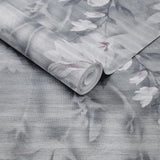 Trailing Magnolia Mist Grey Luxury Floral Paperweave Mural