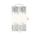 Trailing Magnolia Mist Grey Luxury Floral Paperweave Mural