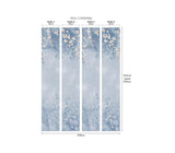 Trailing Magnolia Chambray Blue Luxury Floral Wall Mural